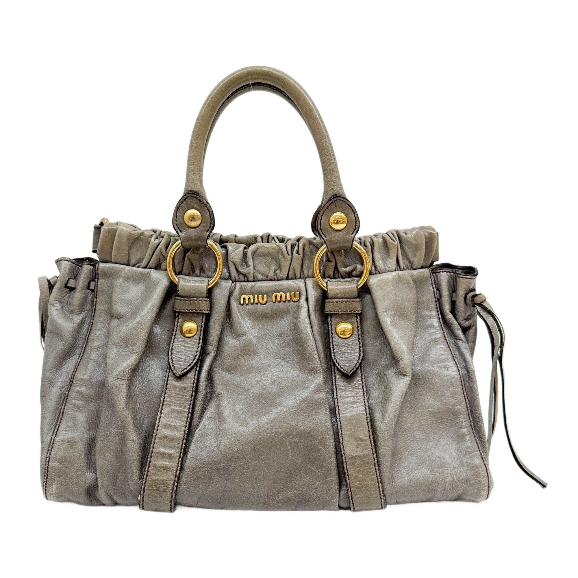 Vitello Sage Green Leather Two Way Bag