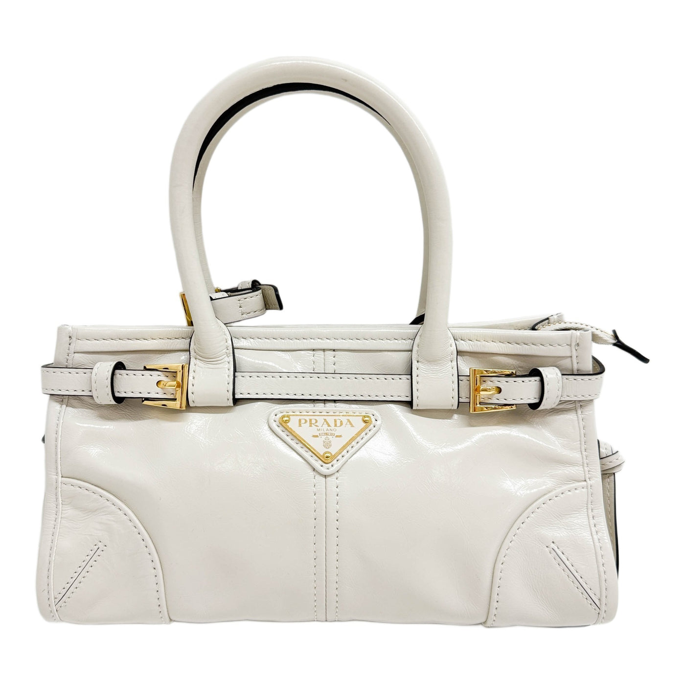 Mini Bonnie Eggshell White Leather Two Way Bag