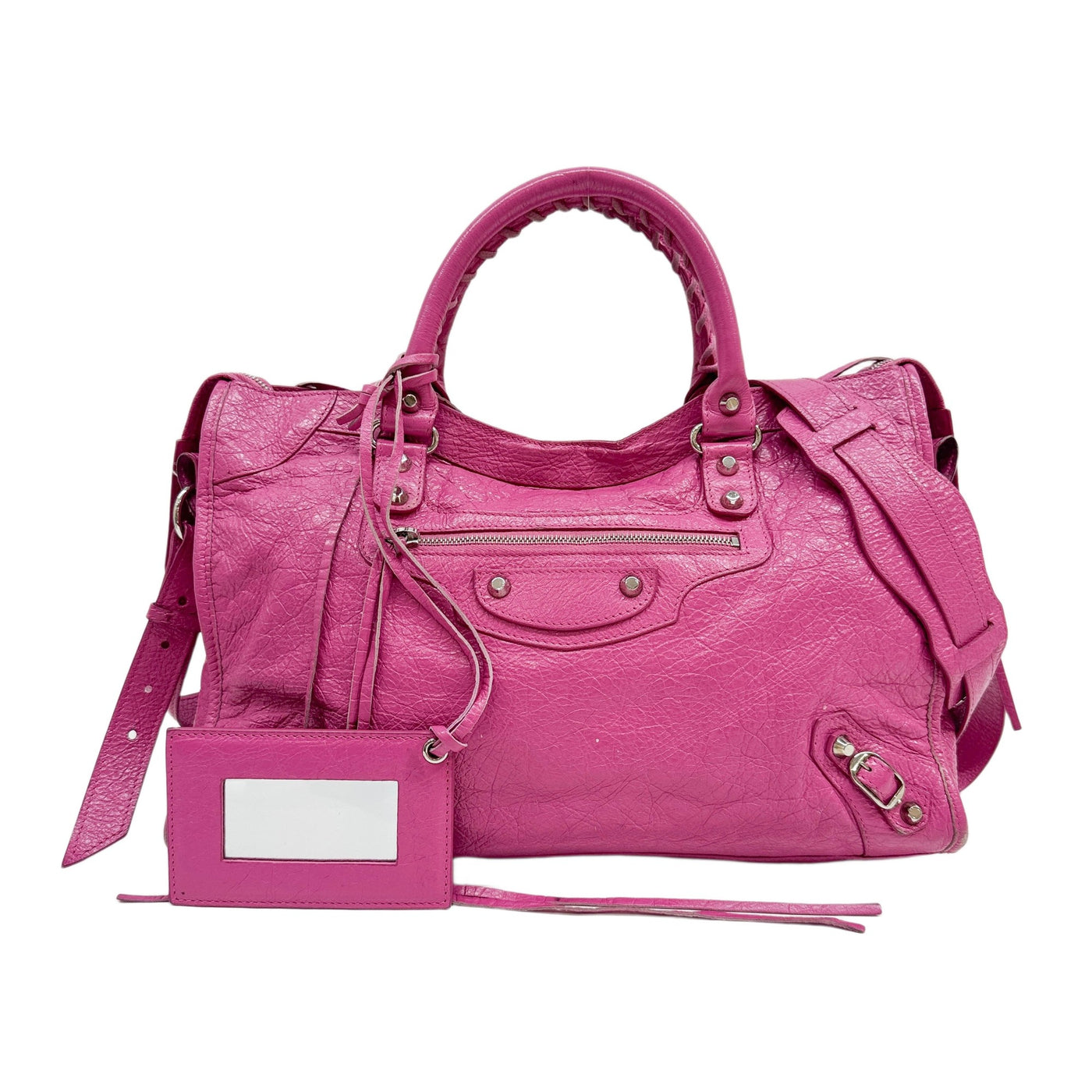 The City Pink Leather Two Way Bag