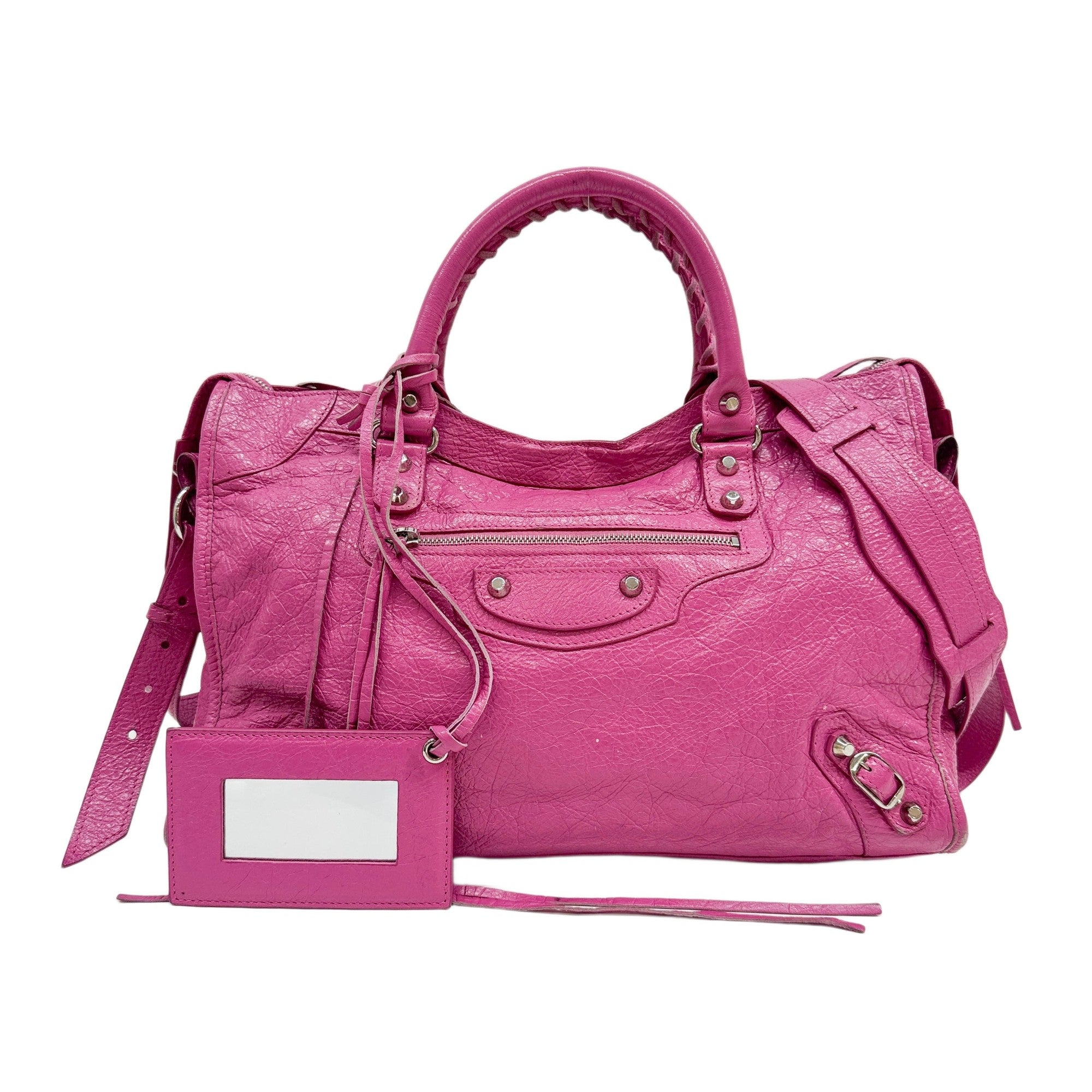 The City Pink Leather Two Way Bag