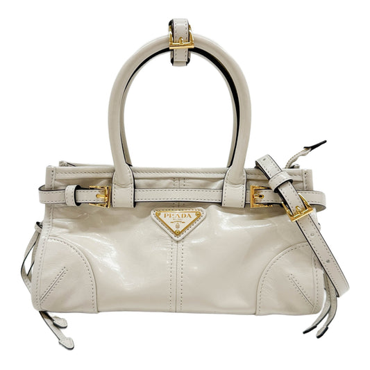 Mini Bonnie White Leather Two Way Bag