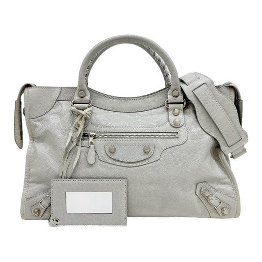 Giant 12 The City Light Grey Leather Two Way Bag