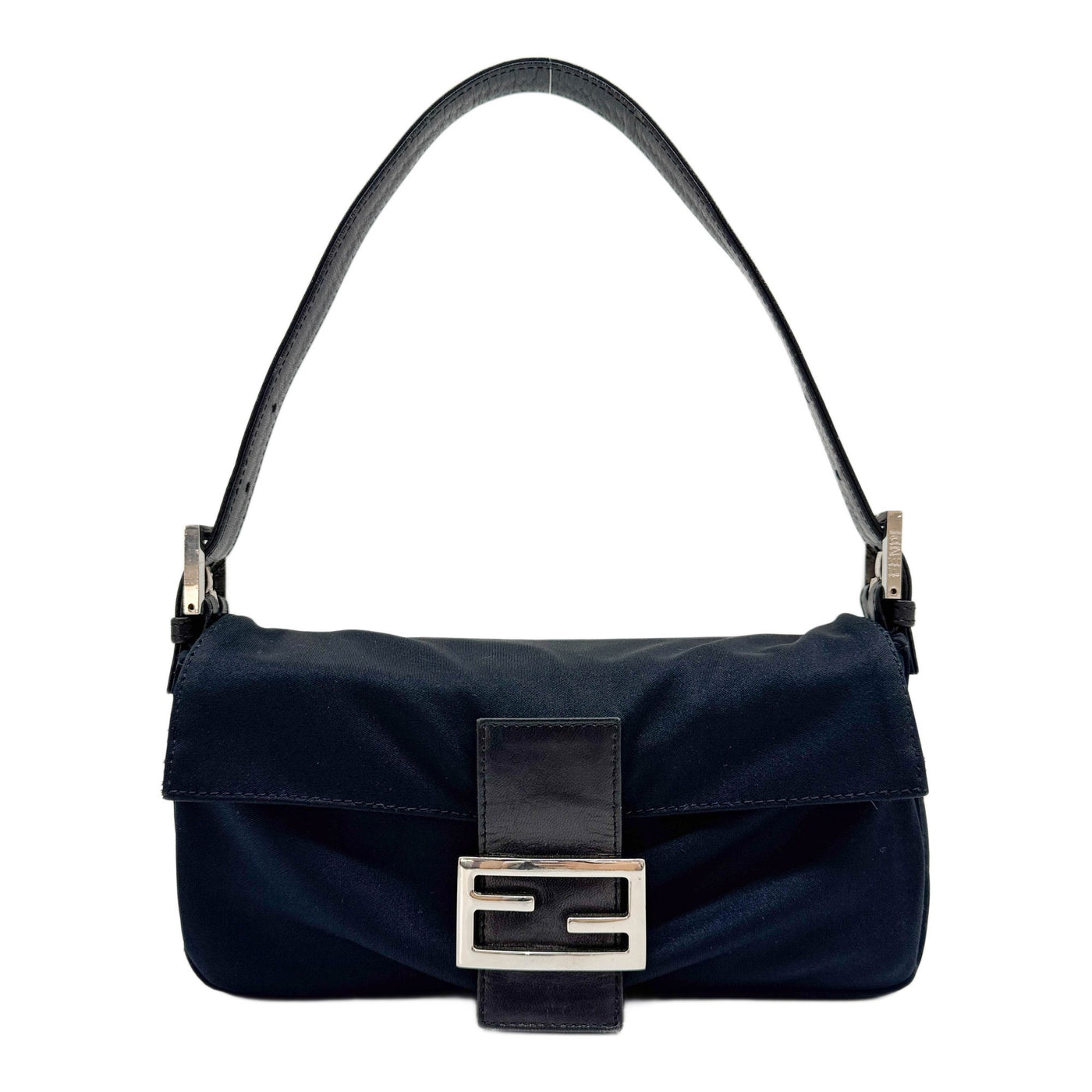 Baguette Black Neoprene shoulder Bag