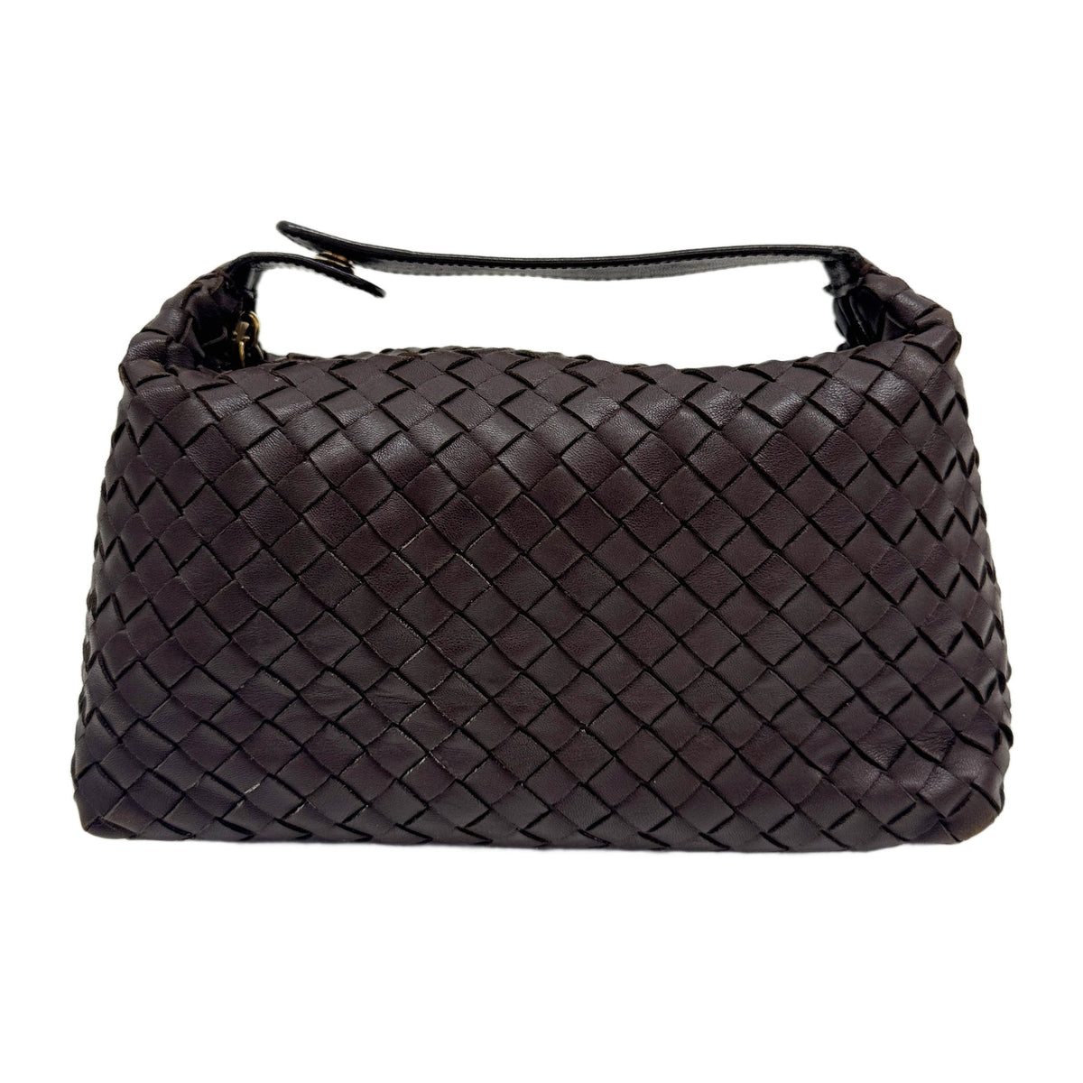 Intrecciato Dark Brown Hand Bag