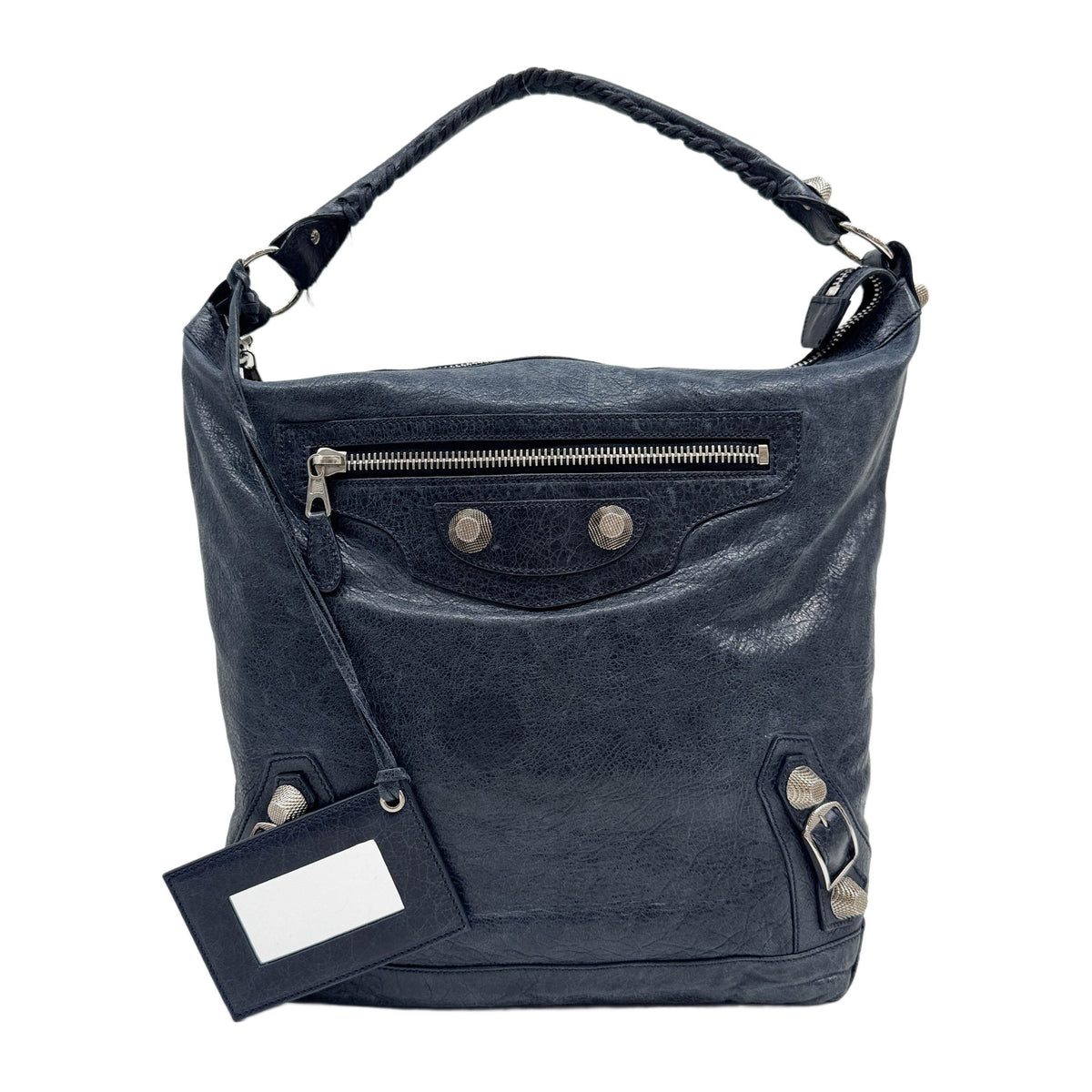 Giant 21 The Day Blue Leather Shoulder Bag