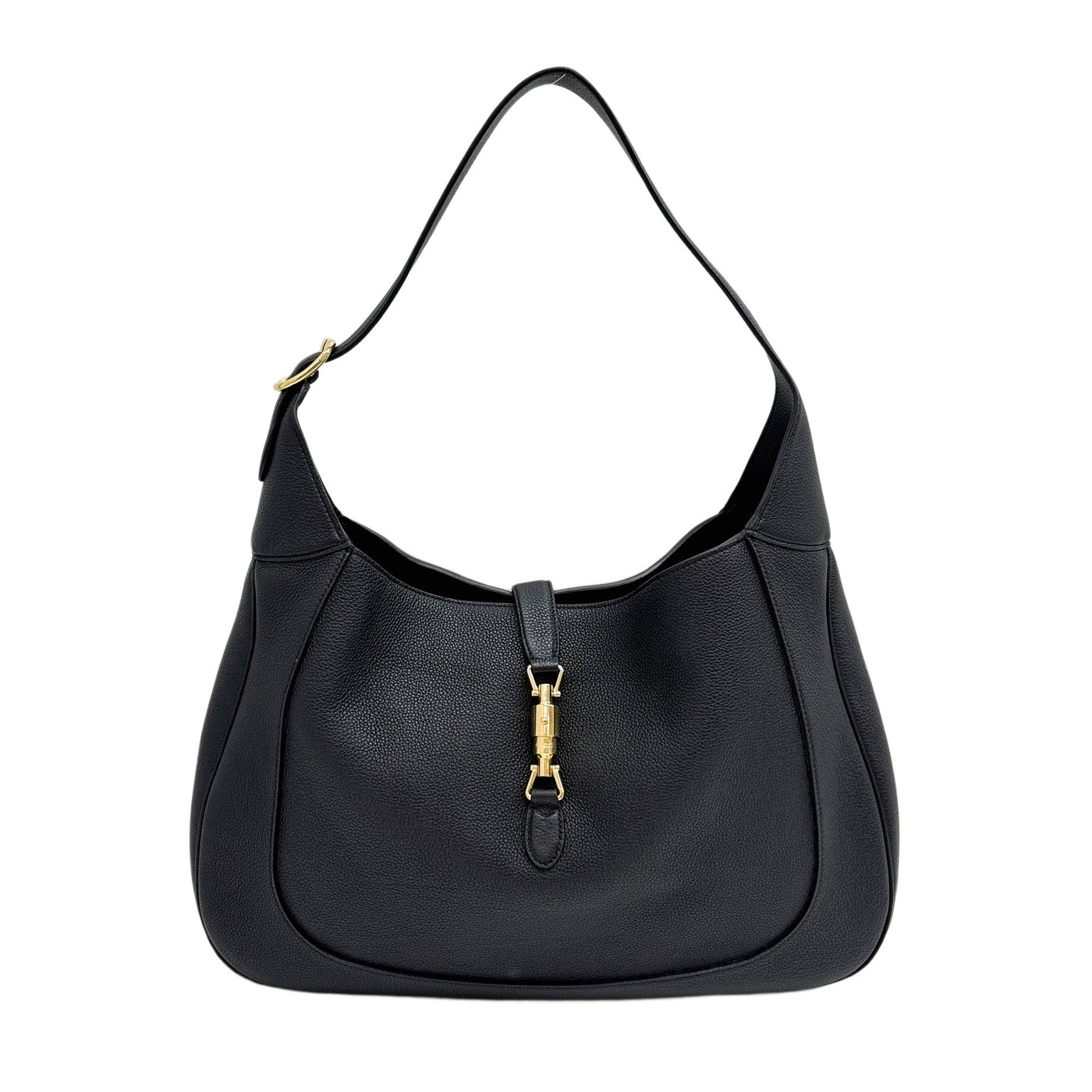 Large Jackie 1961 Black Caviar Leather Shoulder Bag
