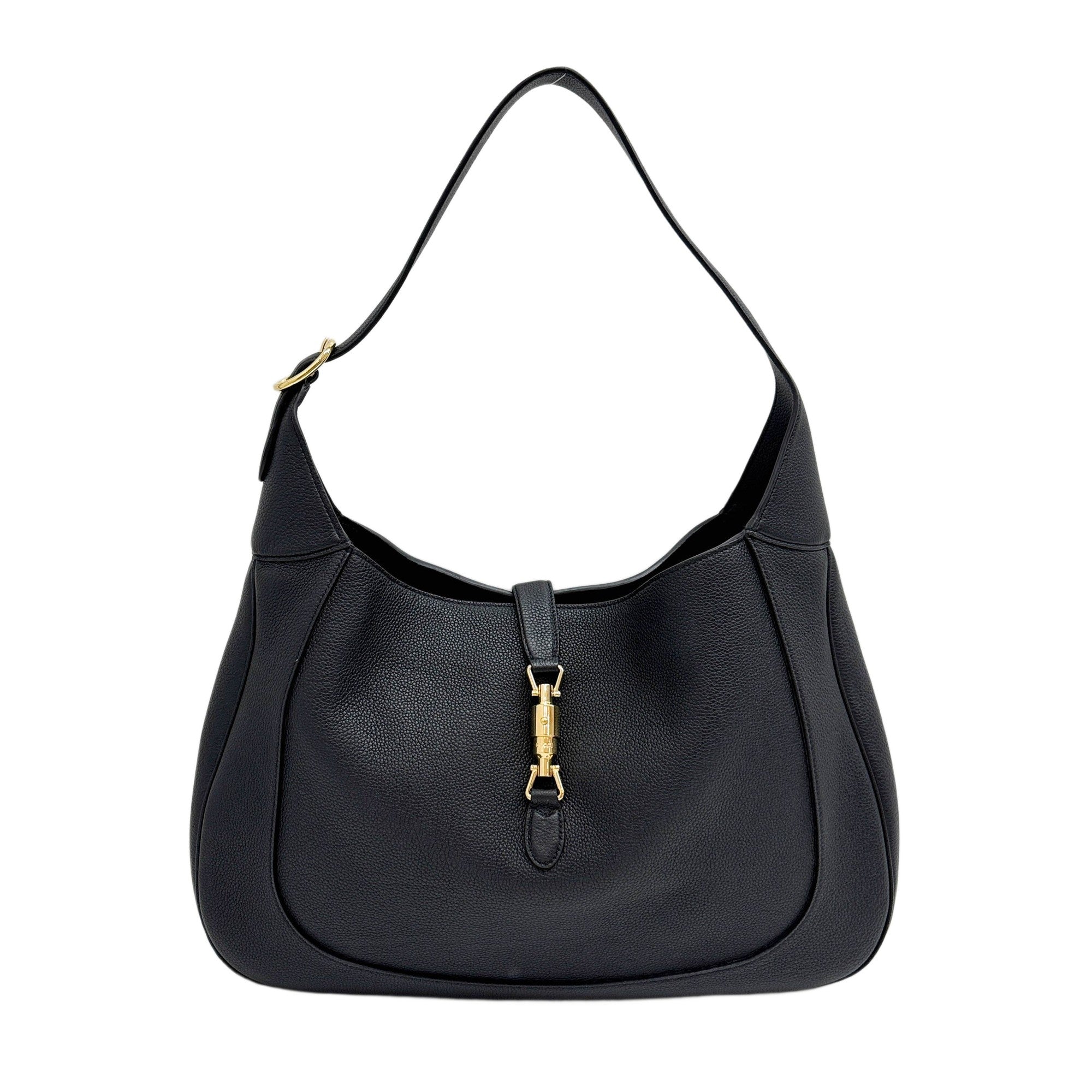 Large Jackie 1961 Black Caviar Leather Shoulder Bag