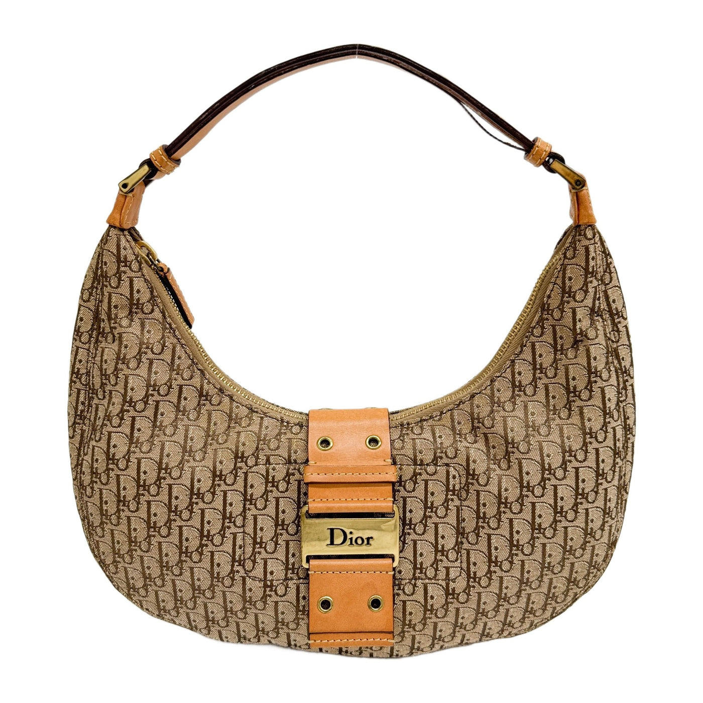 Street Chic Hobo Brown Trotter Canvas Shoulder Bag