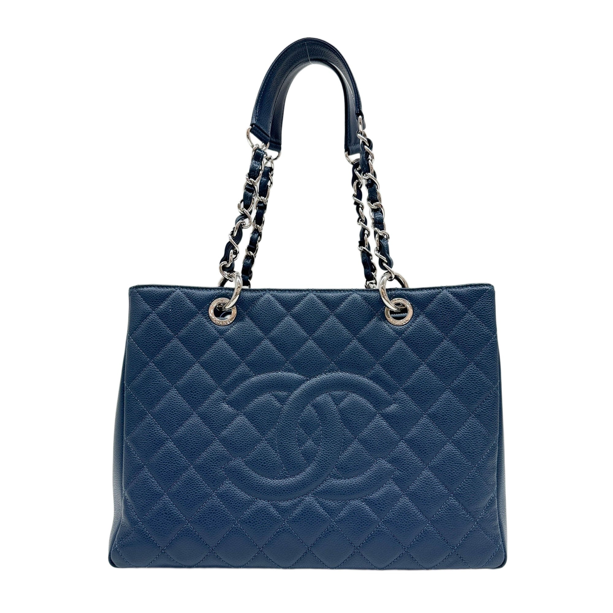 Grand Shopping Tote 2012-2013 Matelasse Blue Leather Shoulder Bag