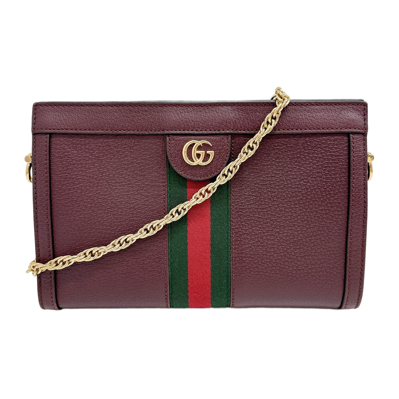 Ophidia Bordeaux Red Leather Shoulder Bag