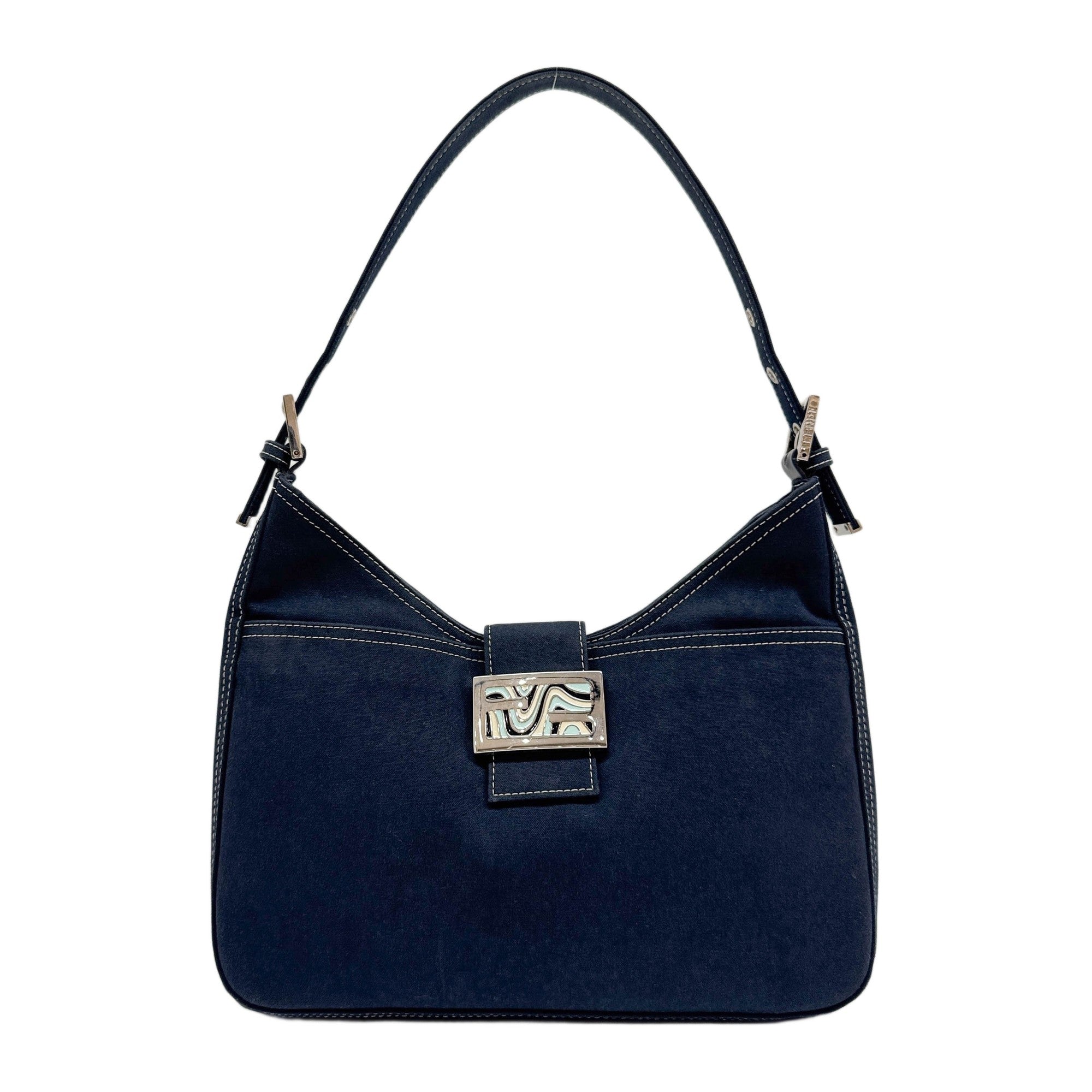 Blue Cotton Shoulder Bag
