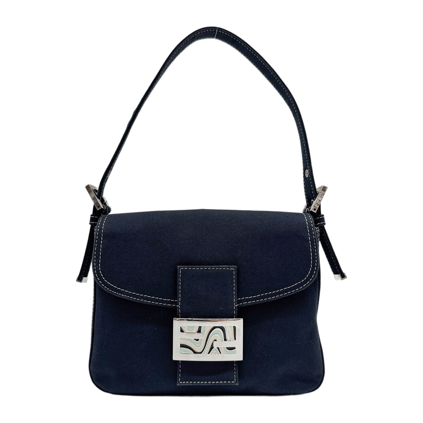 Blue Cotton Shoulder Bag