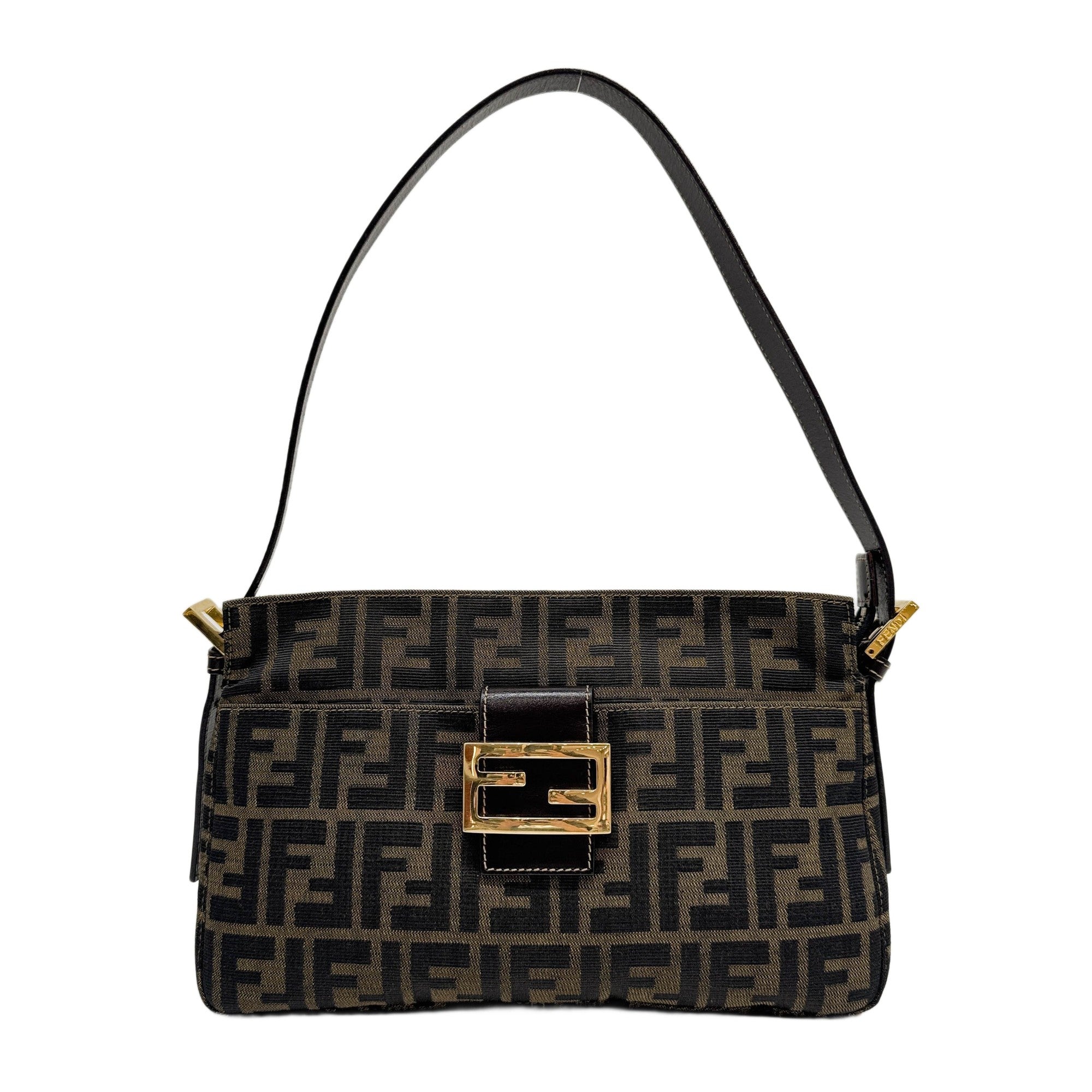 Brown Zucca Canvas Shoulder Bag