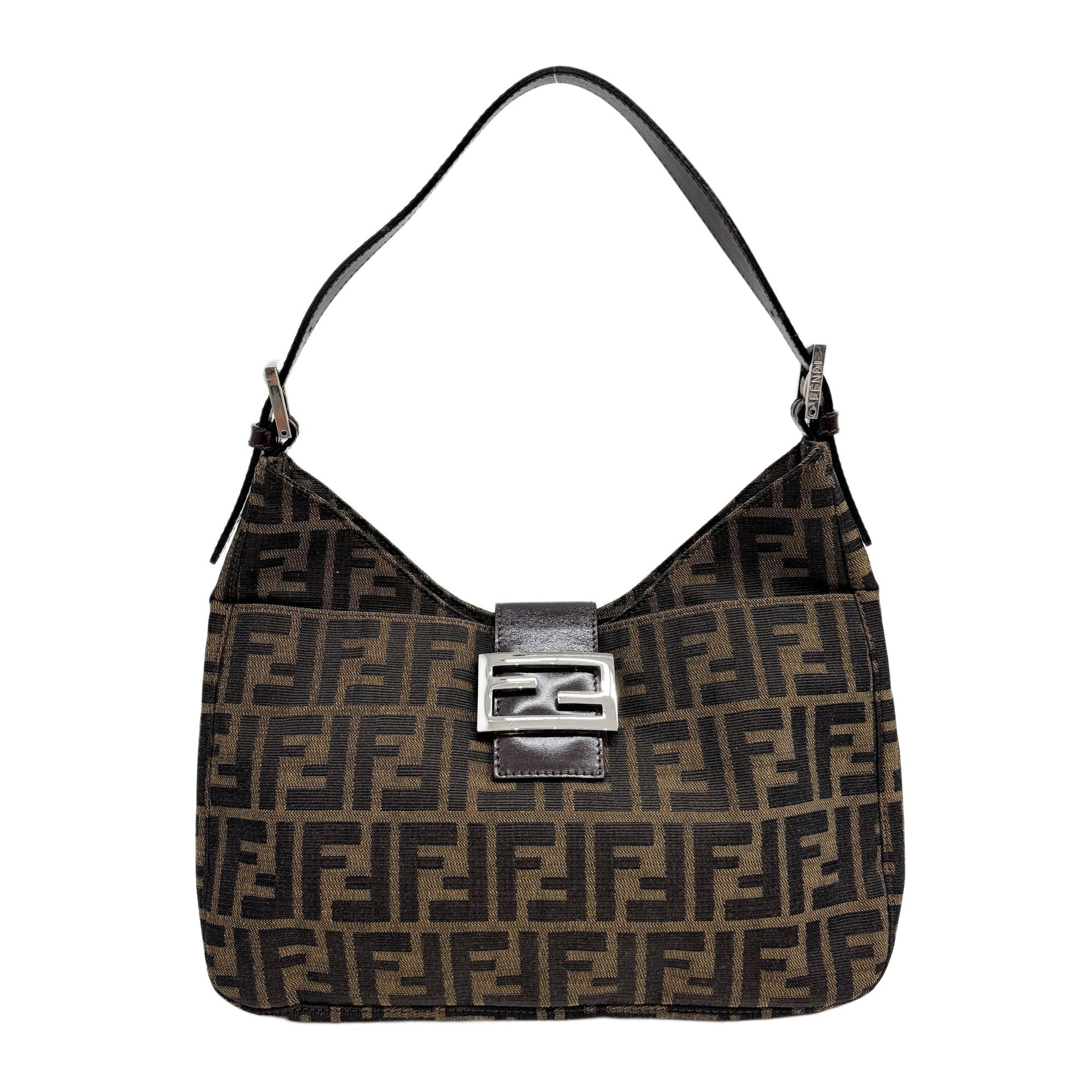 Brown Zucca Canvas Shoulder Bag