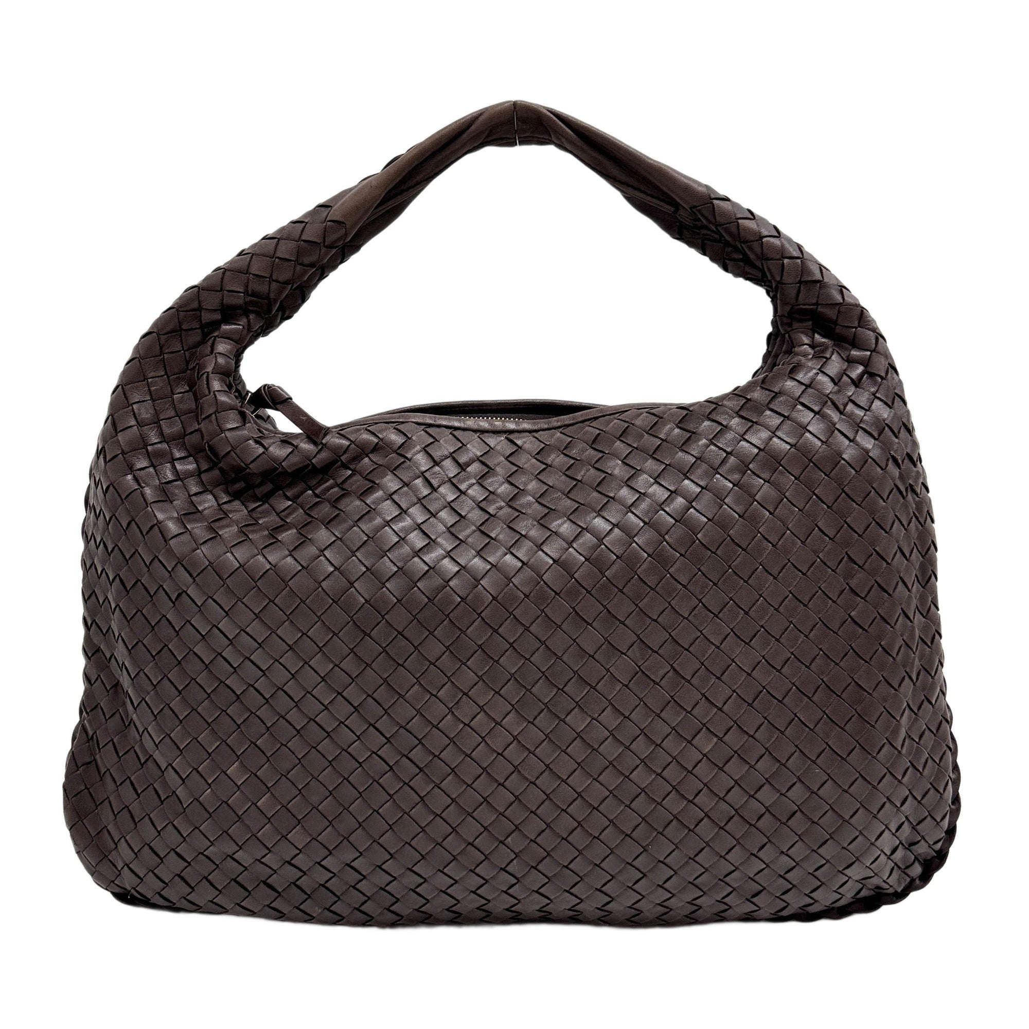 Veneta Intrecciato Brown Leather Shoulder Bag