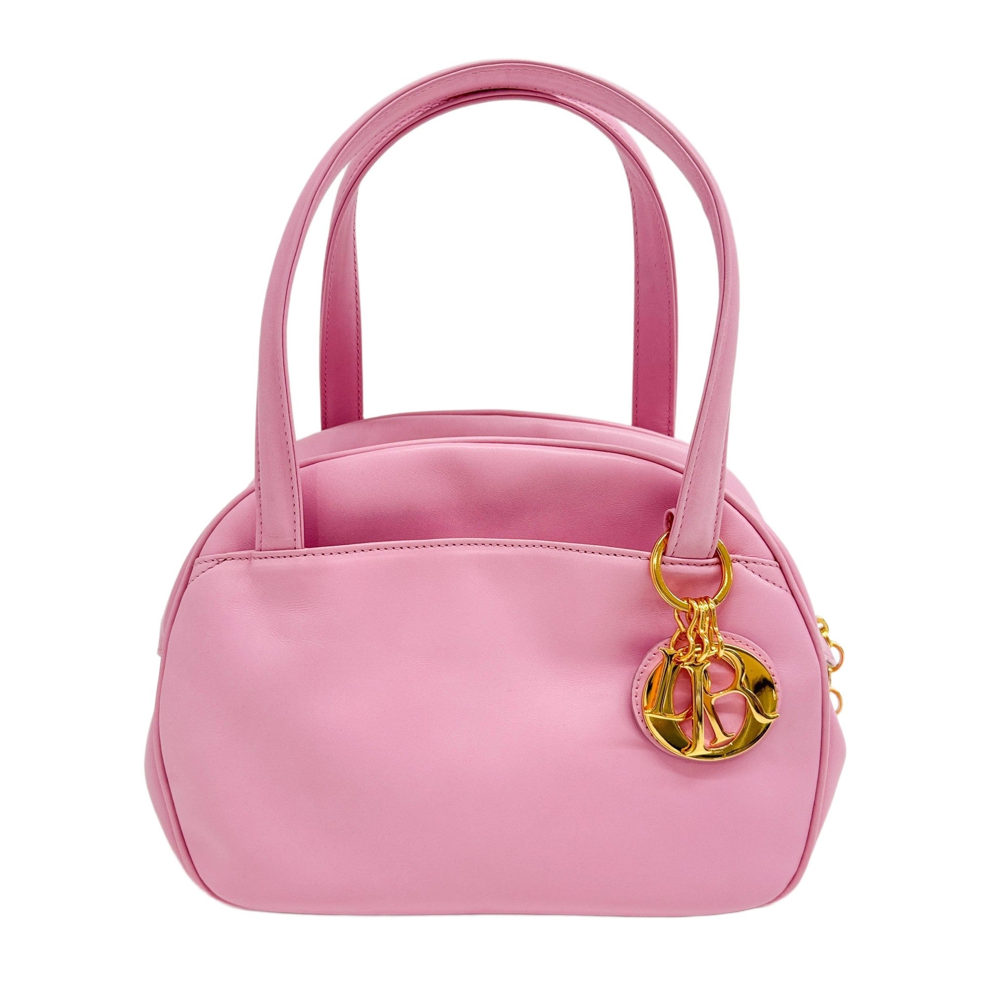 Bowling Bubblegum Pink Leather Handle Bag