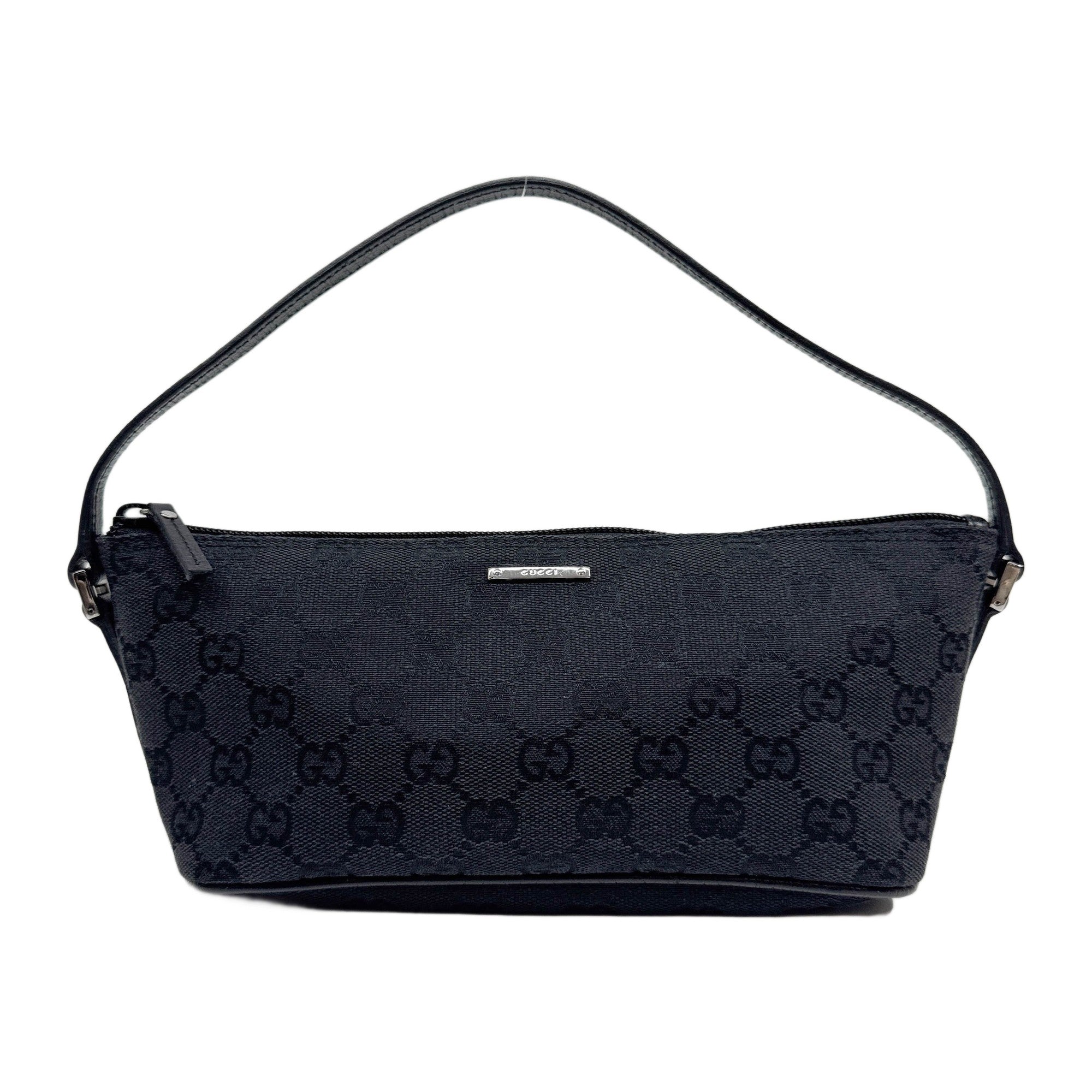 Boat Black GG Canvas Handle Bag