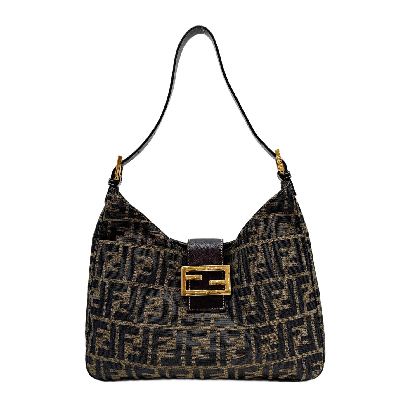 Brown Zucca Canvas Shoulder Bag