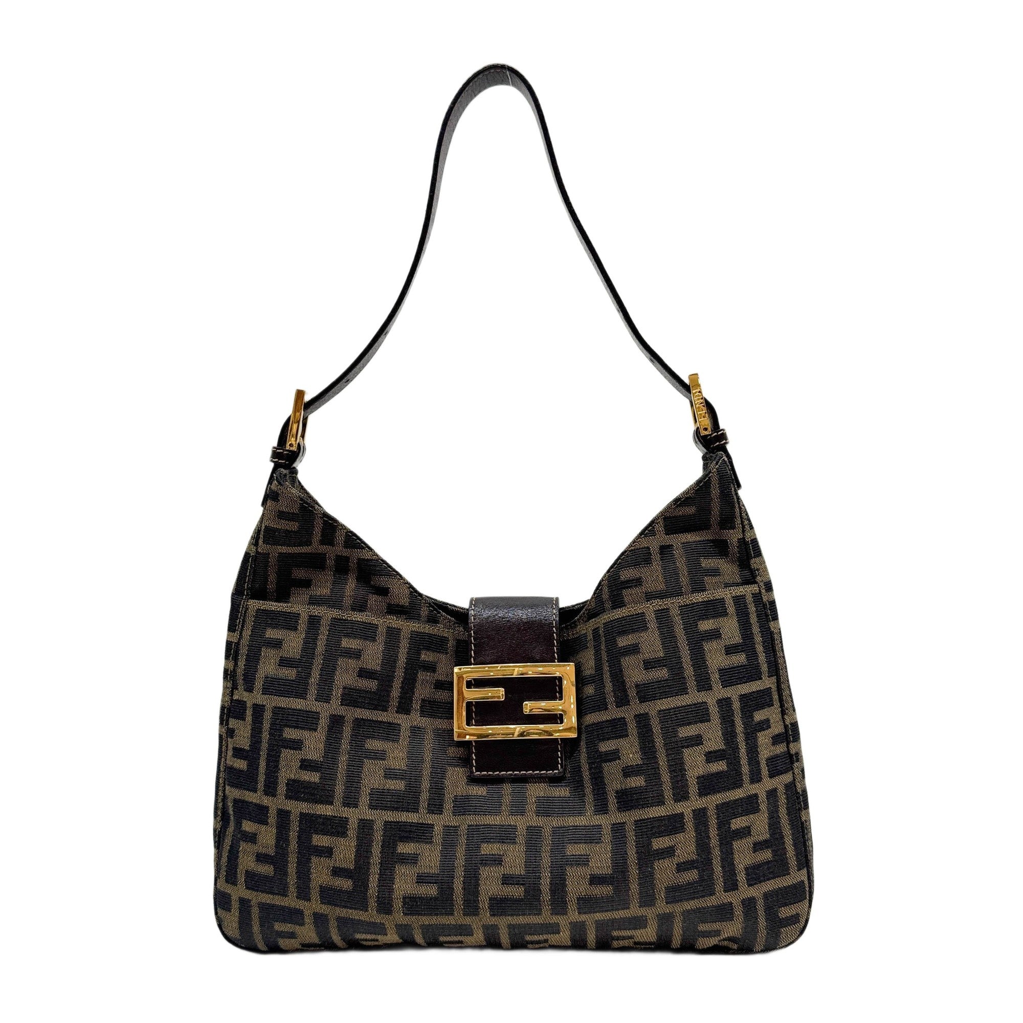 Brown Zucca Canvas Shoulder Bag