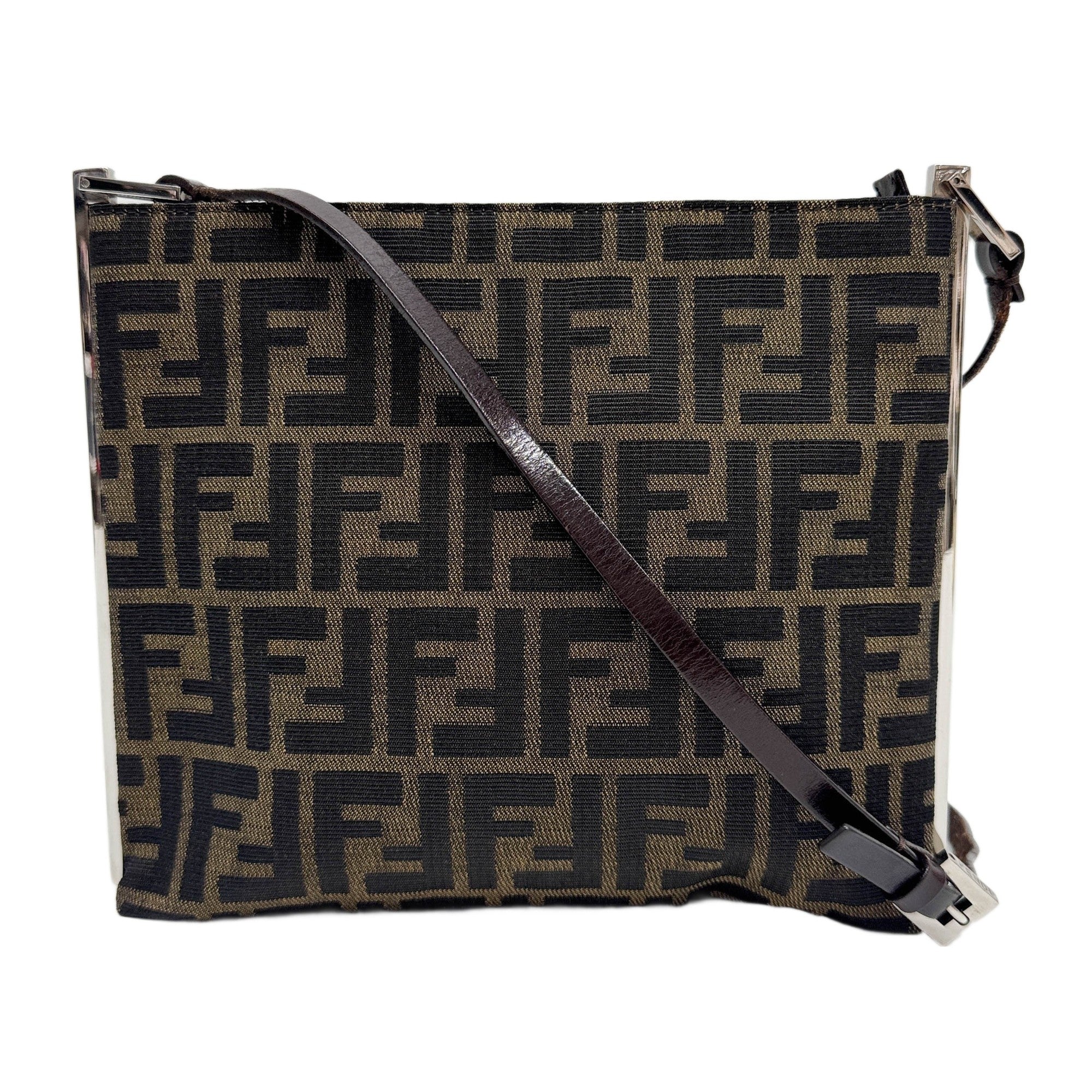 Brown Zucca Canvas Satchel Bag