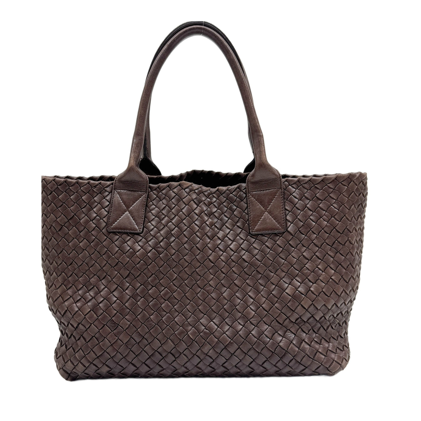 Cabat Intrecciato Brown Leather Tote Bag