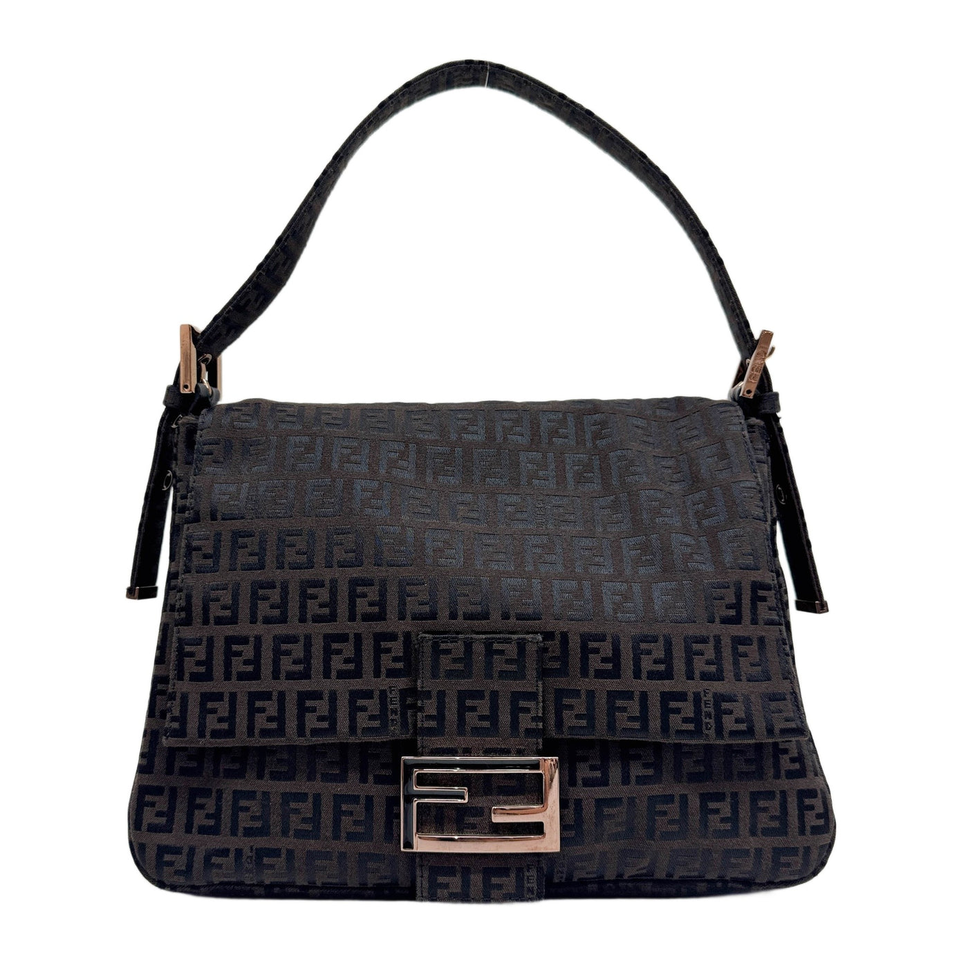Mamma Baguette Brown Zucchino Canvas Shoulder Bag