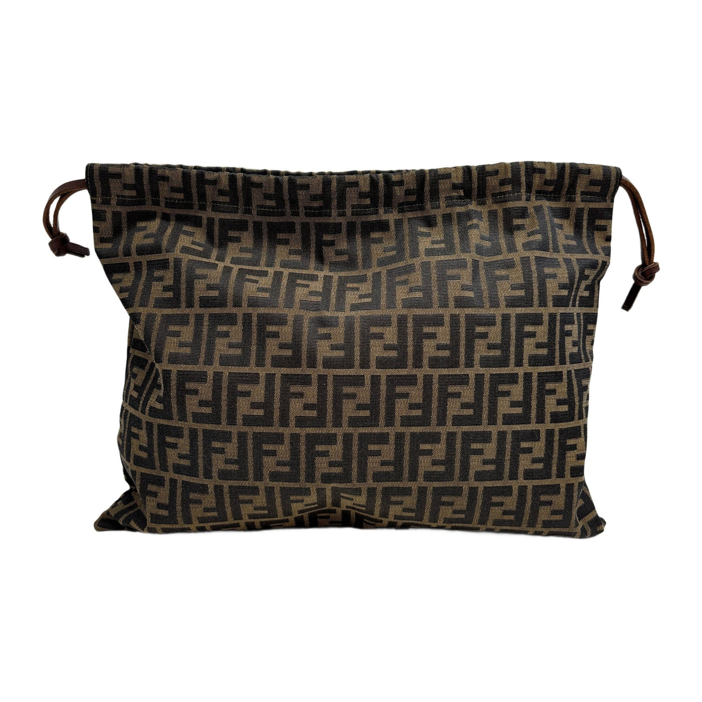 Brown Zucca Canvas Drawstring Pouch