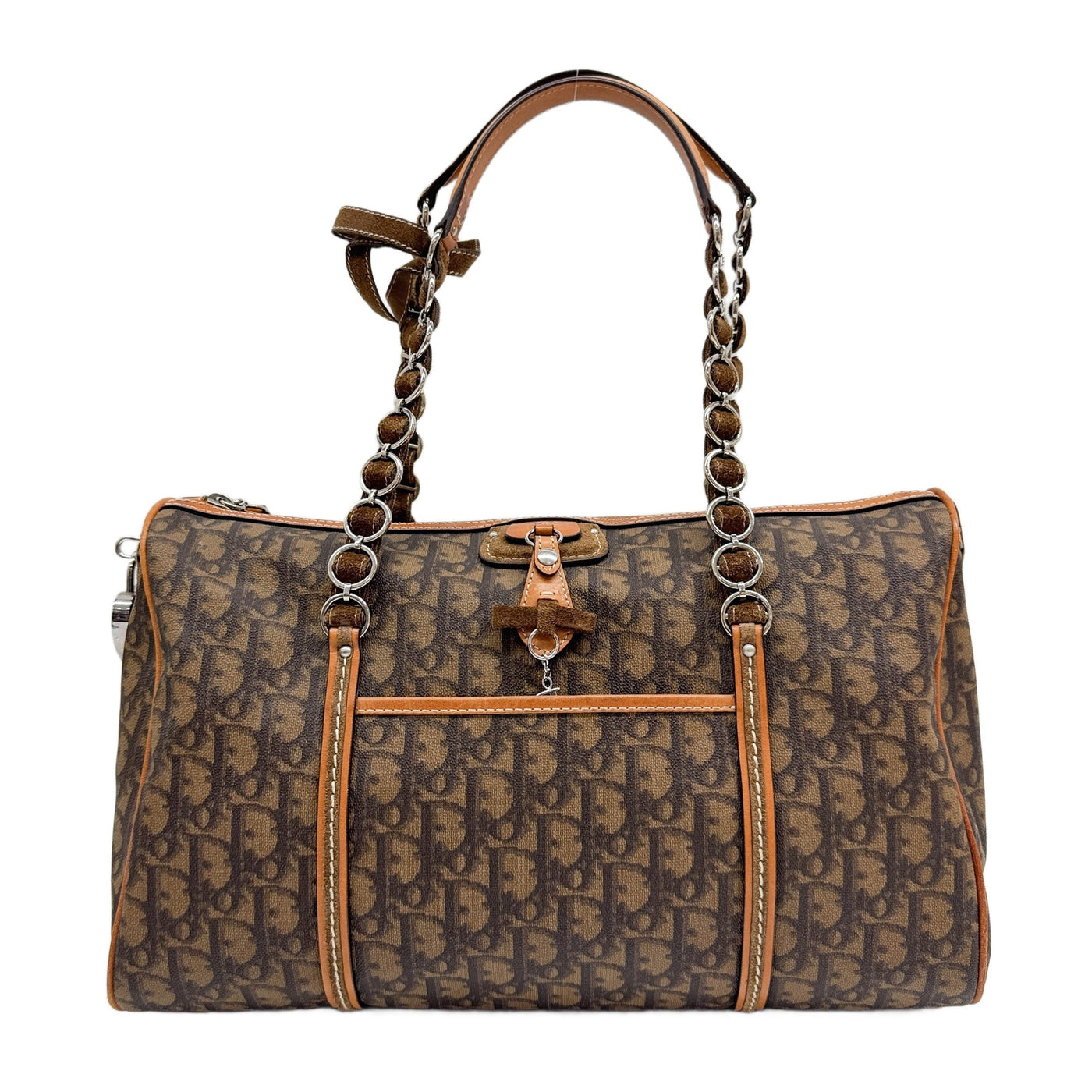 Romantique Boston Brown Trotter Canvas Shoulder Bag