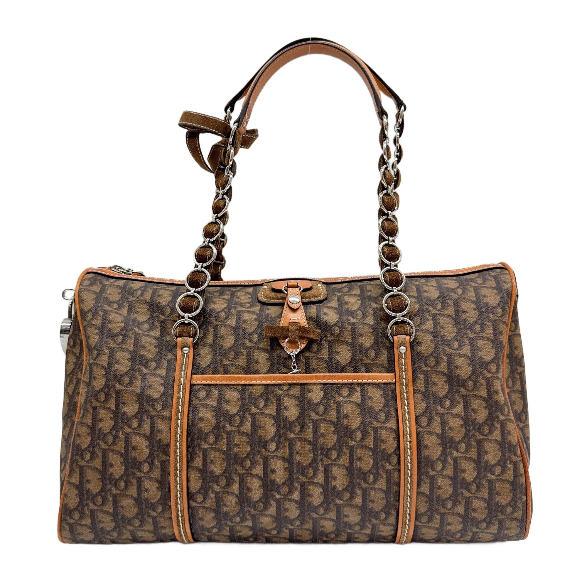 Romantique Boston Brown Trotter Canvas Shoulder Bag