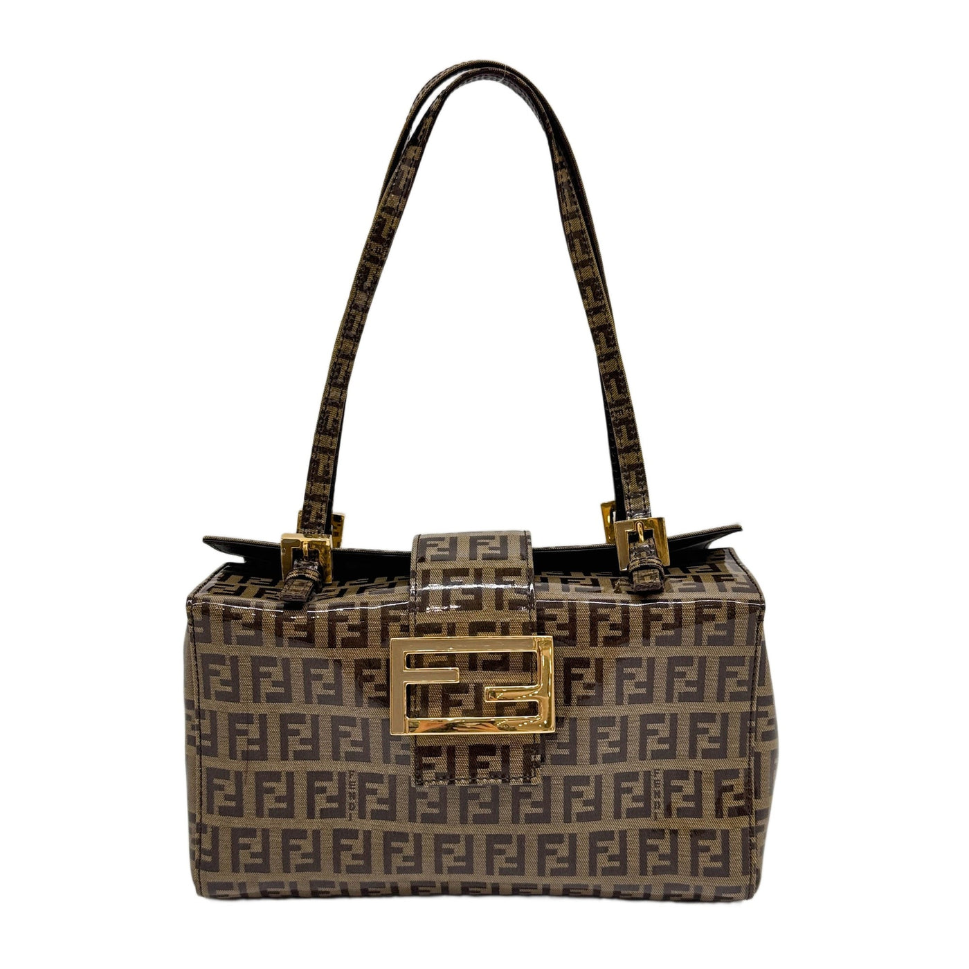 Bento Box Brown Zucchino PVC Coated Canvas Hand Bag