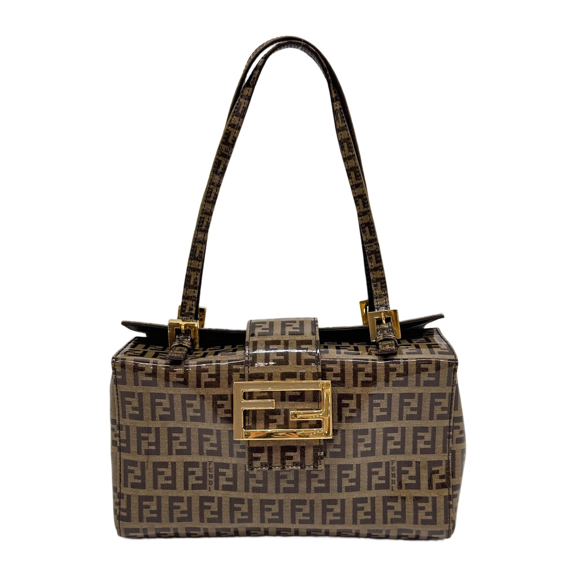 Bento Box Brown Zucchino PVC Coated Canvas Hand Bag