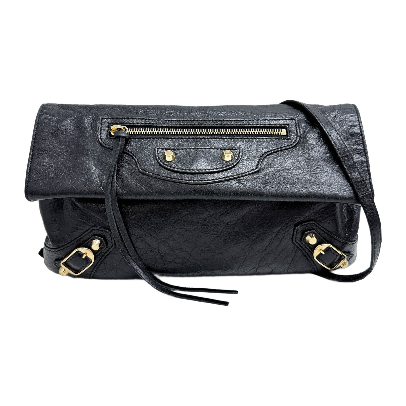Envelope Black Leather Two Way bag