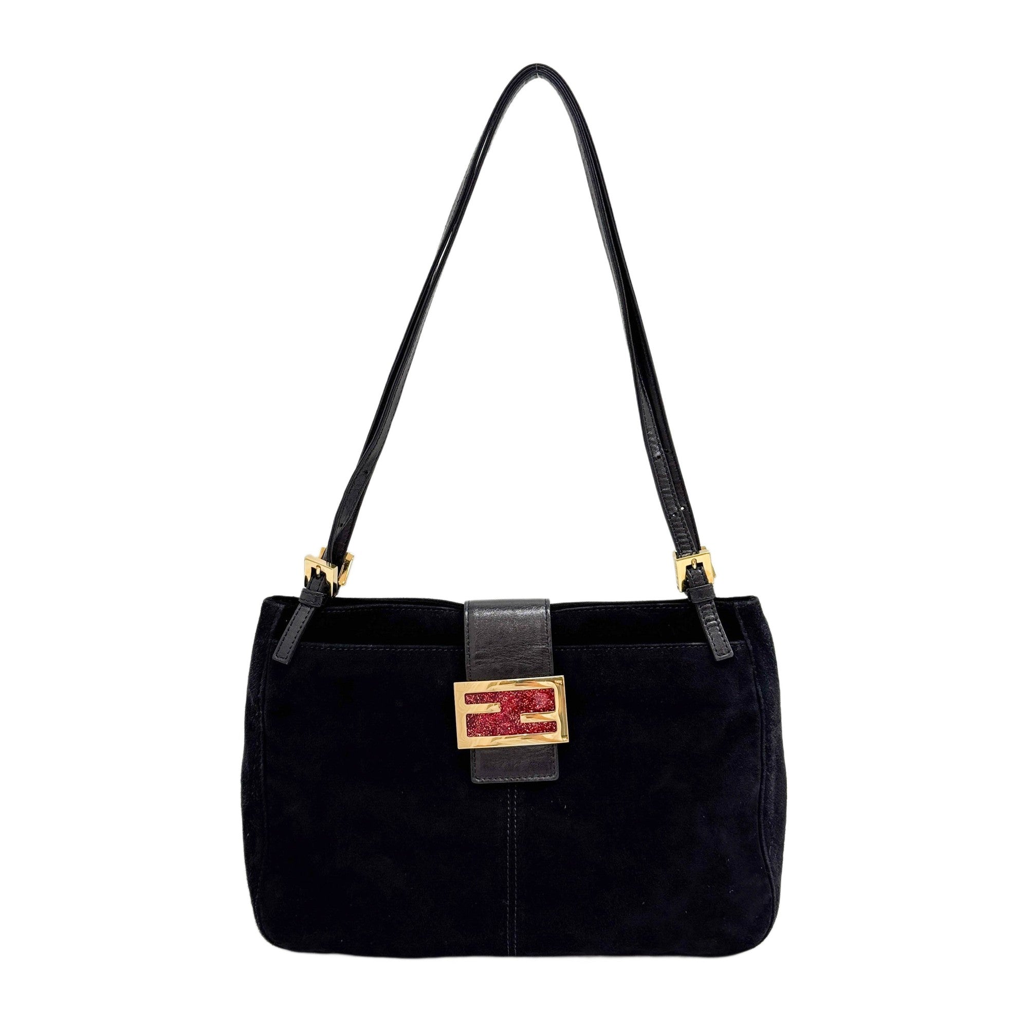 Black Suede Shoulder Bag