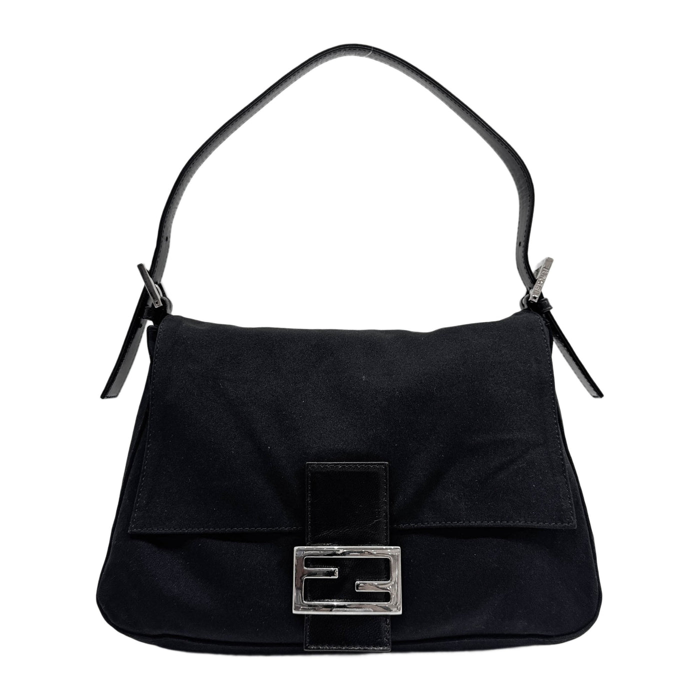 Mamma Baguette Black Neoprene Shoulder Bag