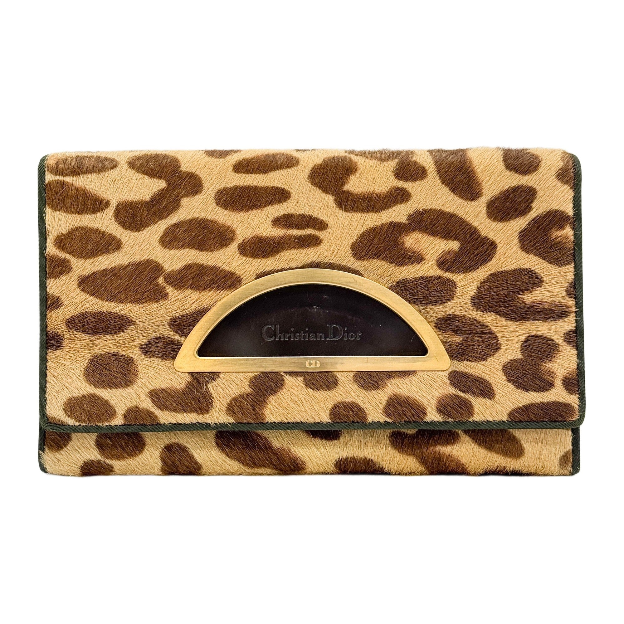 Brown Cheetah Pony Hair Wallet