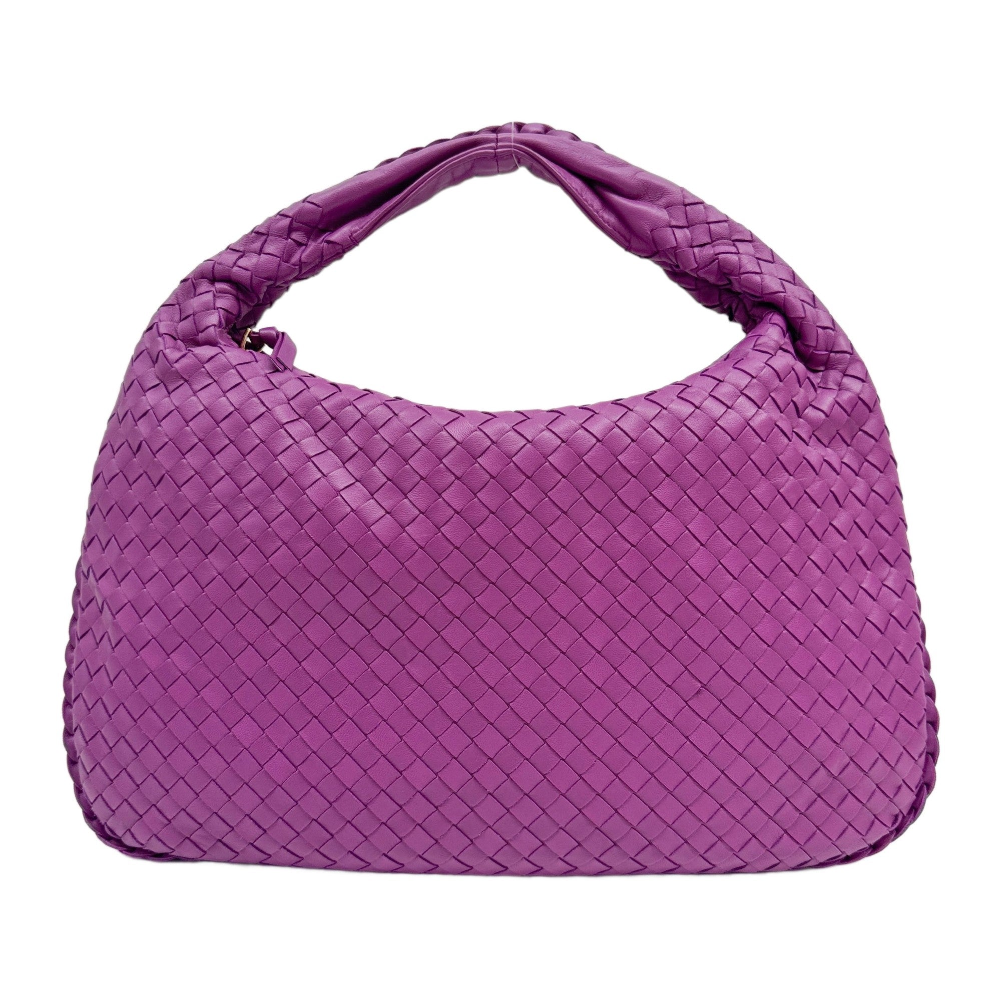 Veneta Intrecciato Purple Leather Shoulder Bag