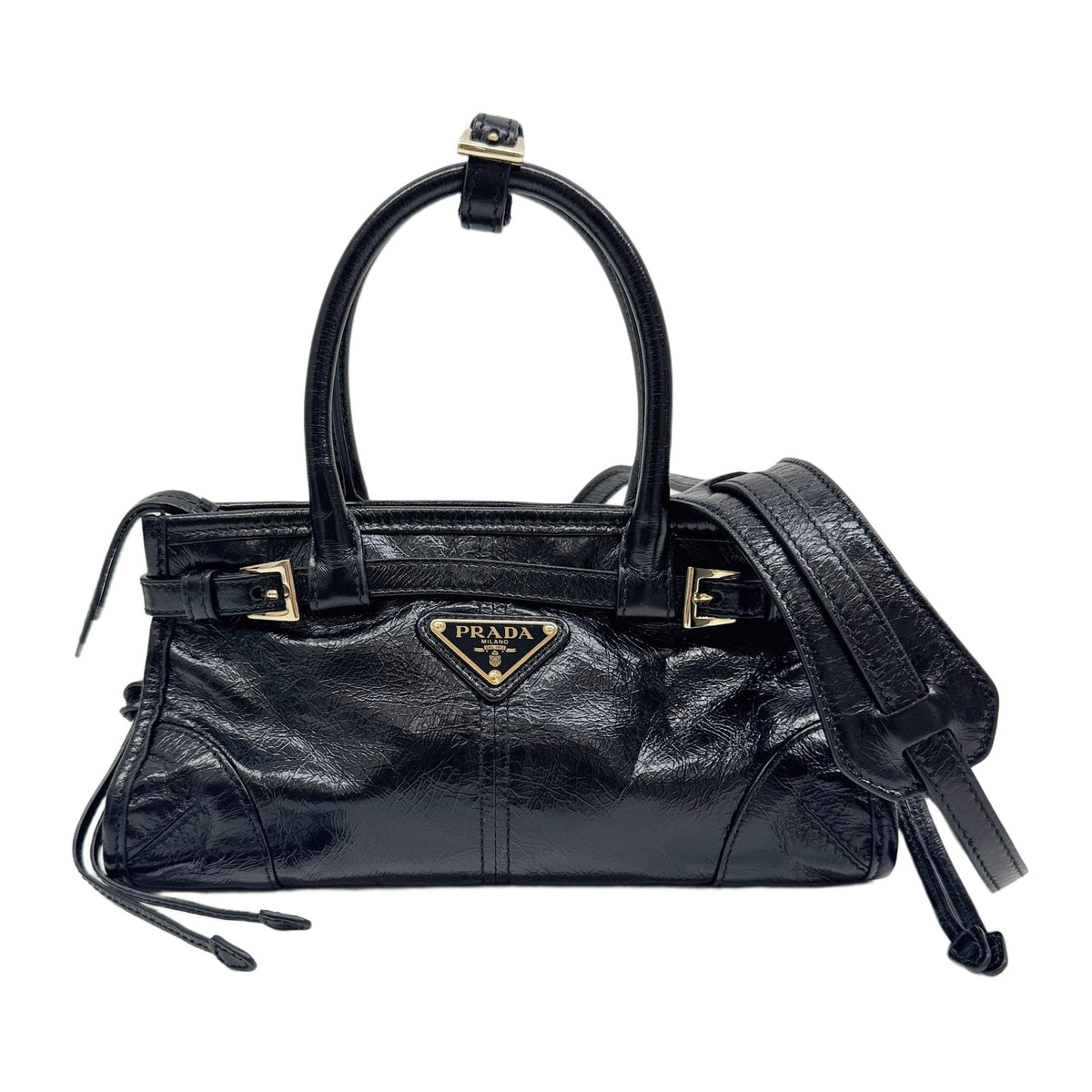 Mini Bonnie Black Leather Two Way Bag