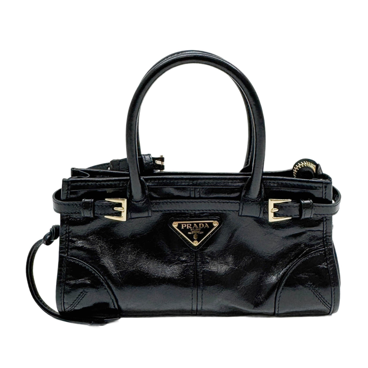 Mini Bonnie Black Leather Two Way Bag