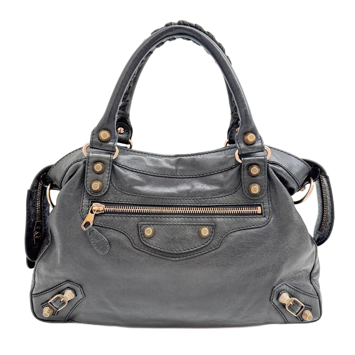 Giant 12 Town Anthracite Grey Leather Two Way Bag