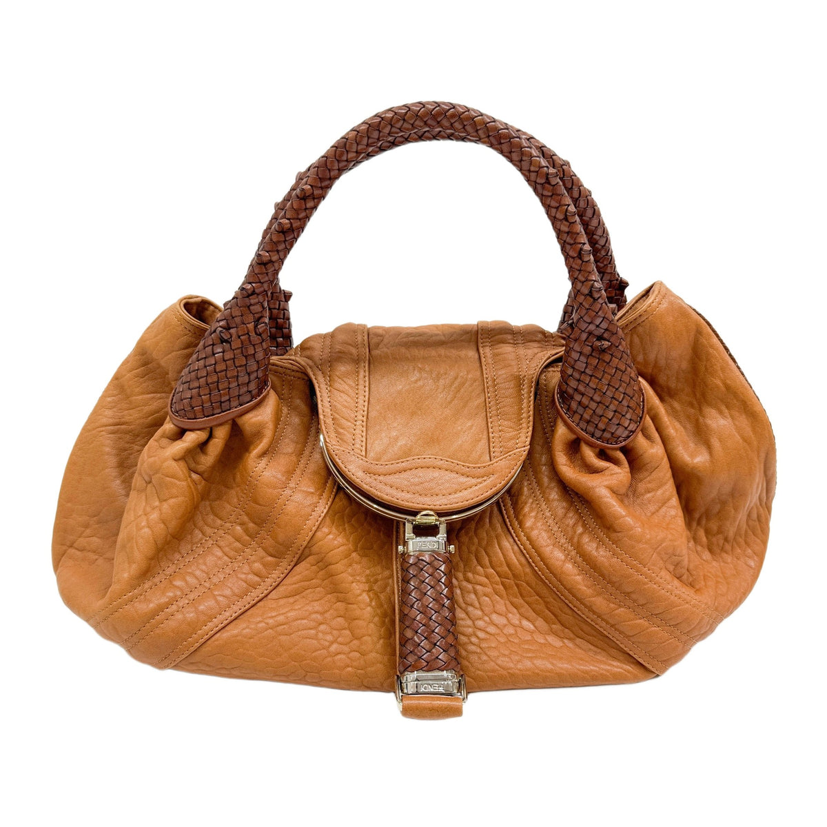 Spy Caramel Brown Leather Shoulder Bag