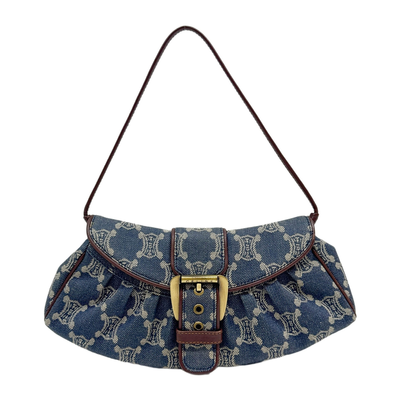 Blue Paris Macadam Canvas Shoulder Bag