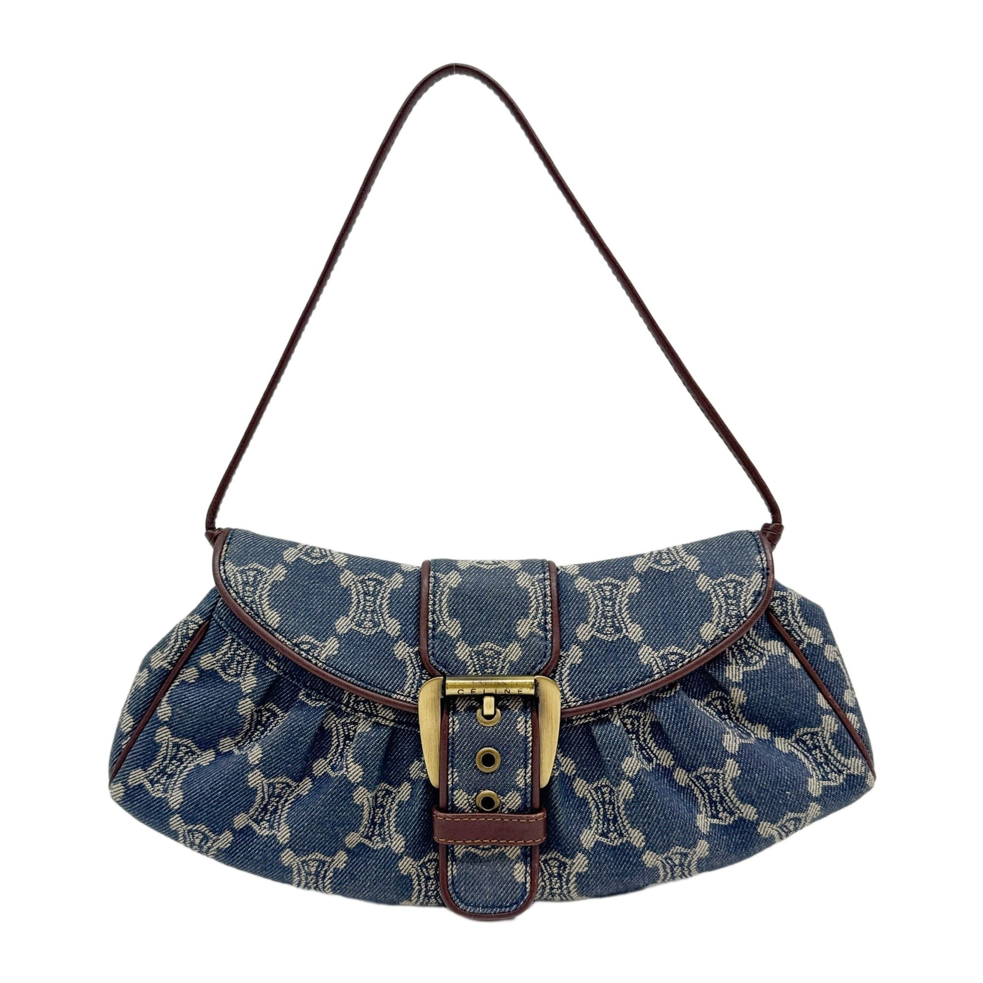 Blue Paris Macadam Canvas Shoulder Bag