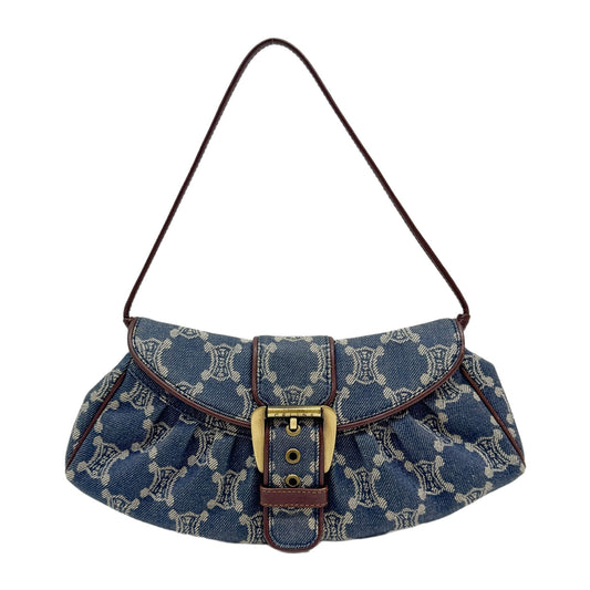 Blue Paris Macadam Canvas Shoulder Bag