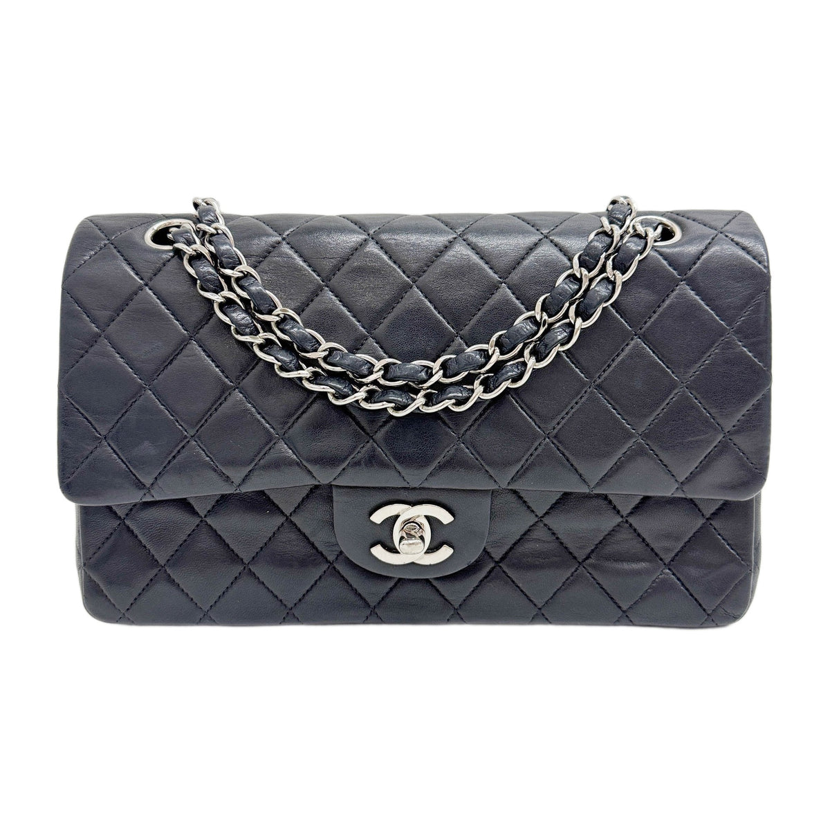 Classic Double Flap 2000-2002 Matelasse Black Leather Shoulder Bag