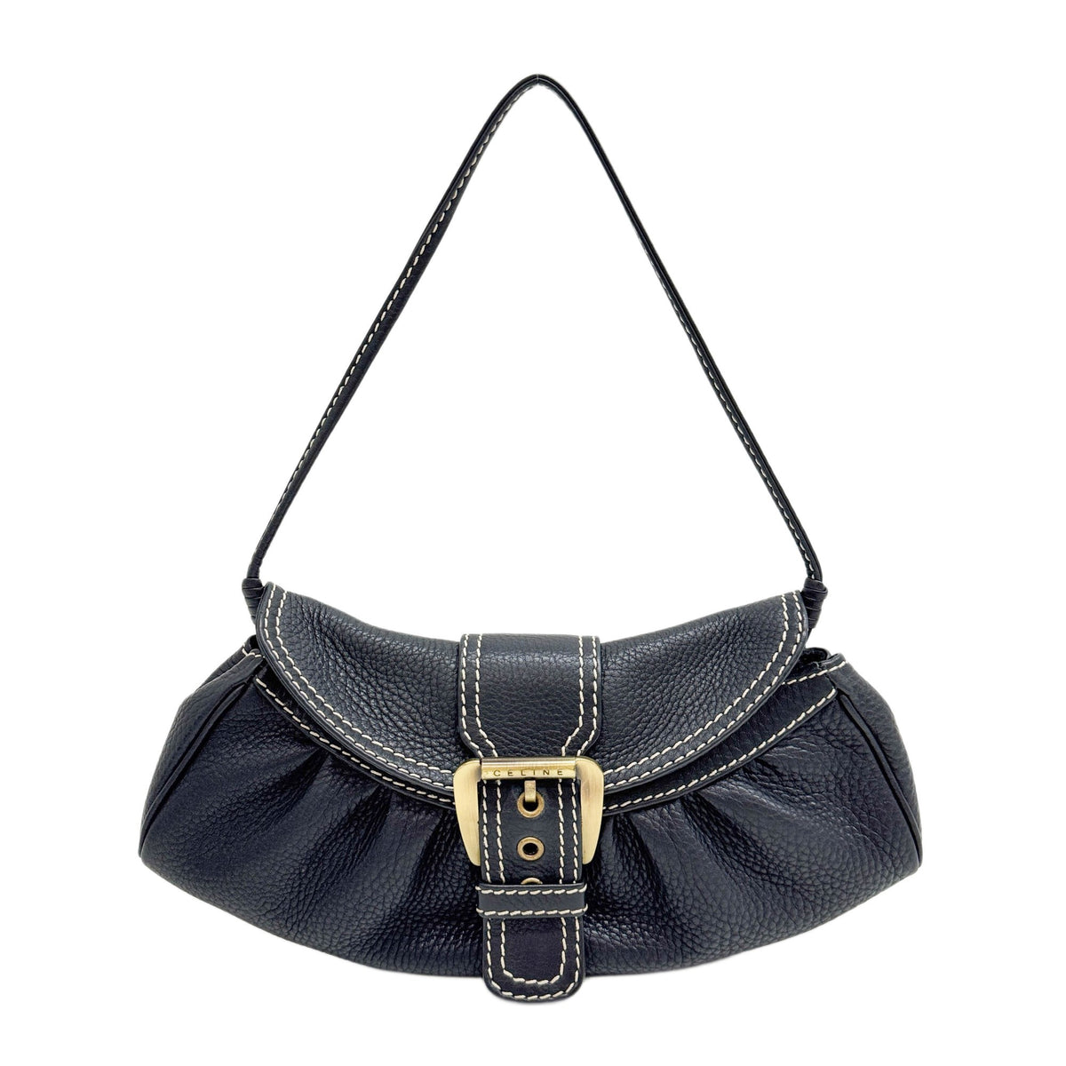 Black Leather Shoulder Bag