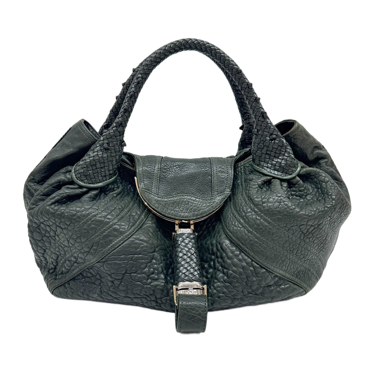 Spy Deep Green Leather Hand Bag
