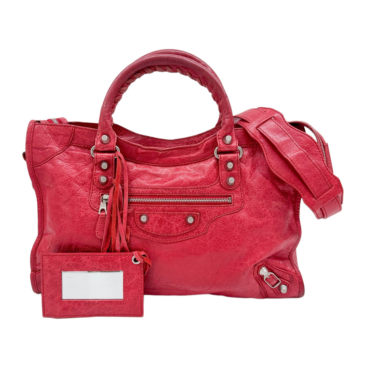Giant 12 The City Red Leather Two Way Bag