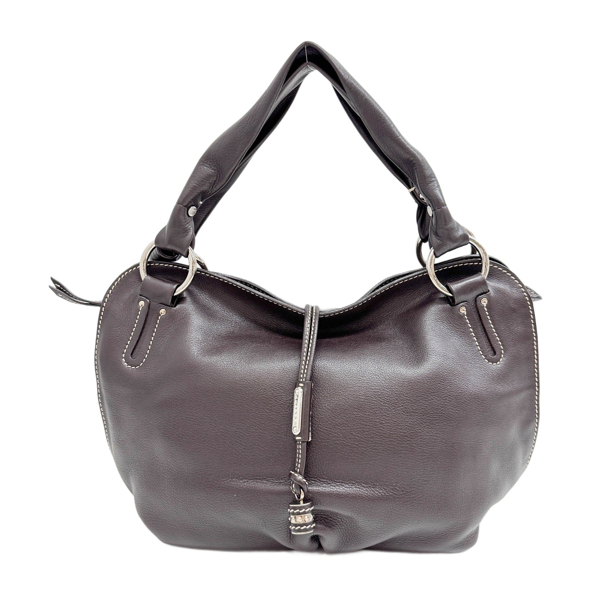 Bitter Sweet Espresso Brown Leather Hand Bag