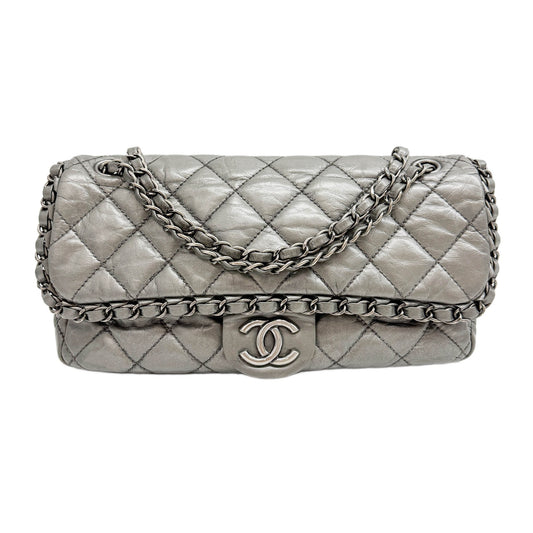 Chain Me Flap 2010-2011 Matelasse Silver Leather Shoulder Bag