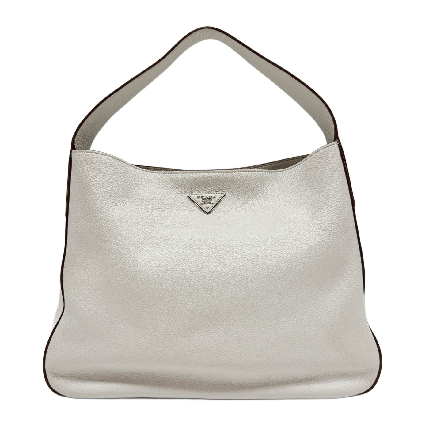 Off-White Leather Hobo Shoulder Bag